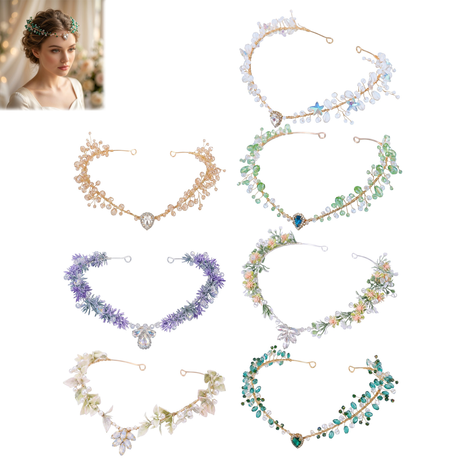 Bridal Hairband Triangular Cry - Women Accessories For Wedding ulasan dan harga