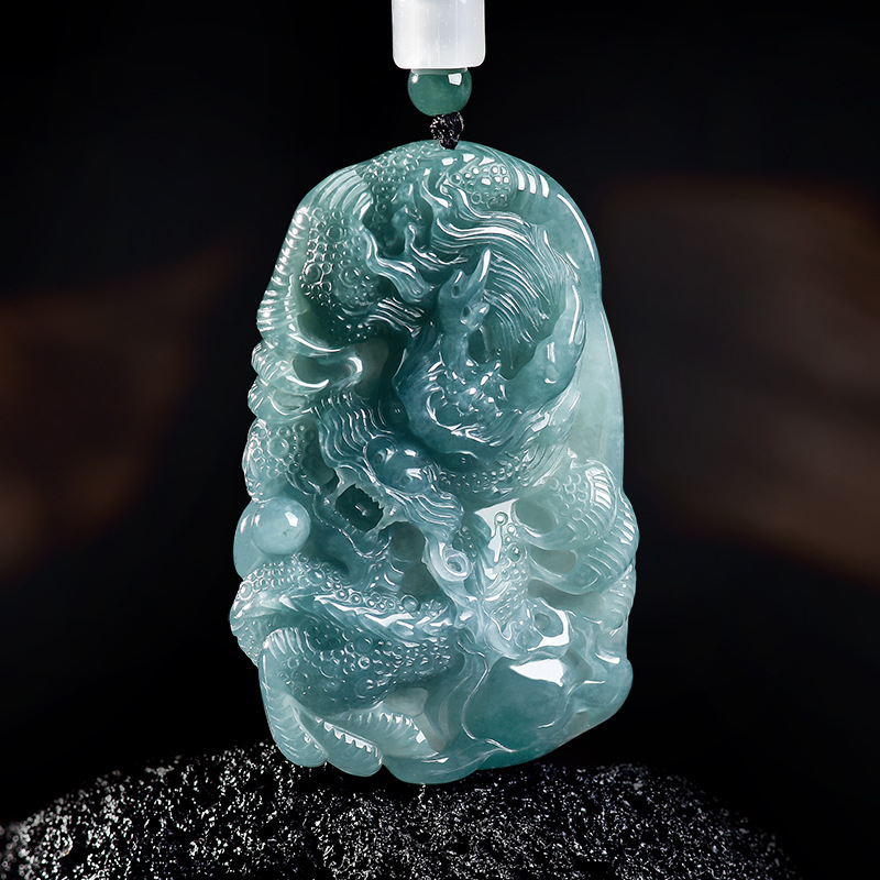 Natural Burmese Jadeite Dragon - Woman Accessory ulasan dan harga