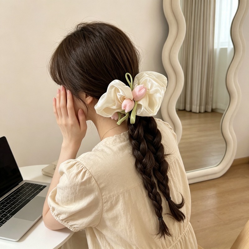 Korean Tulip Elastic Scrunchie - Women Accessories Photos ulasan dan harga