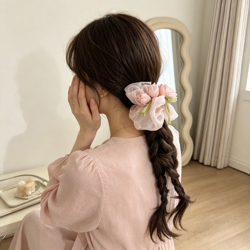Korean Tulip Elastic Scrunchie - Women Accessories Photos ulasan dan harga