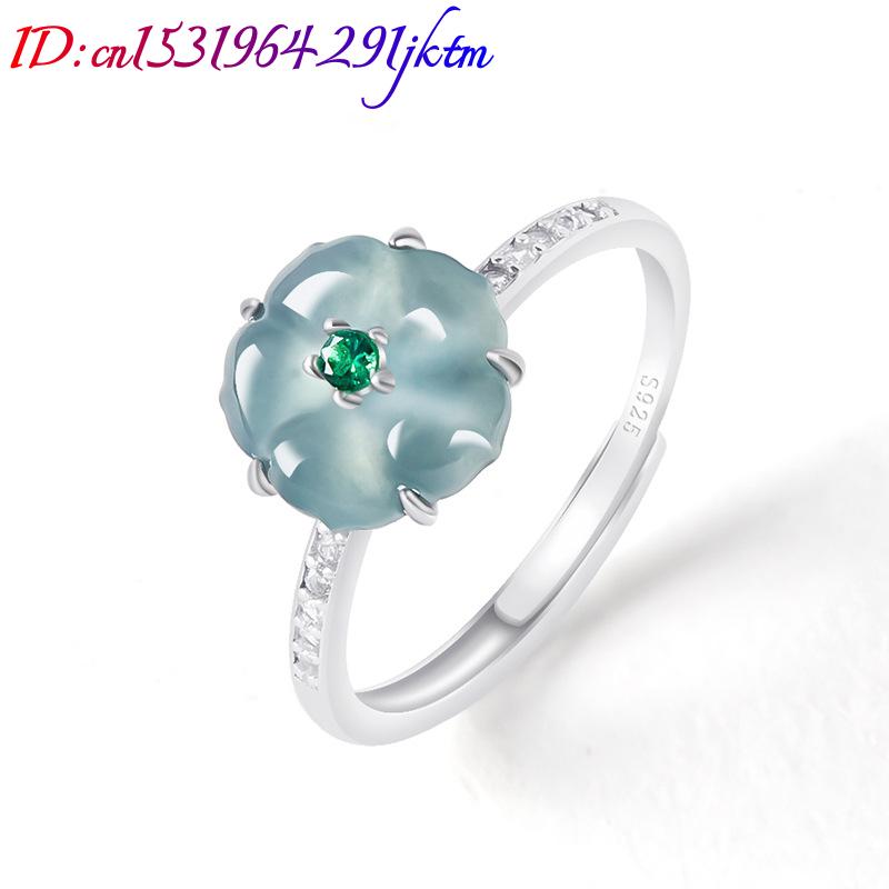Blue Burmese Jadeite Flower Ri - Woman Accessory ulasan dan harga