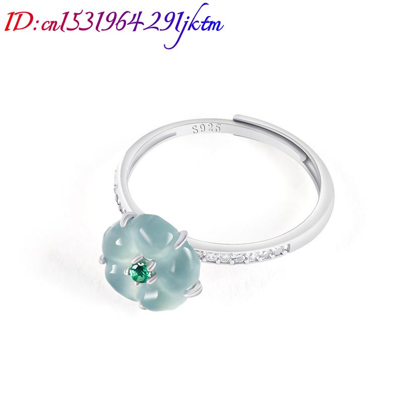 Blue Burmese Jadeite Flower Ri - Woman Accessory ulasan dan harga