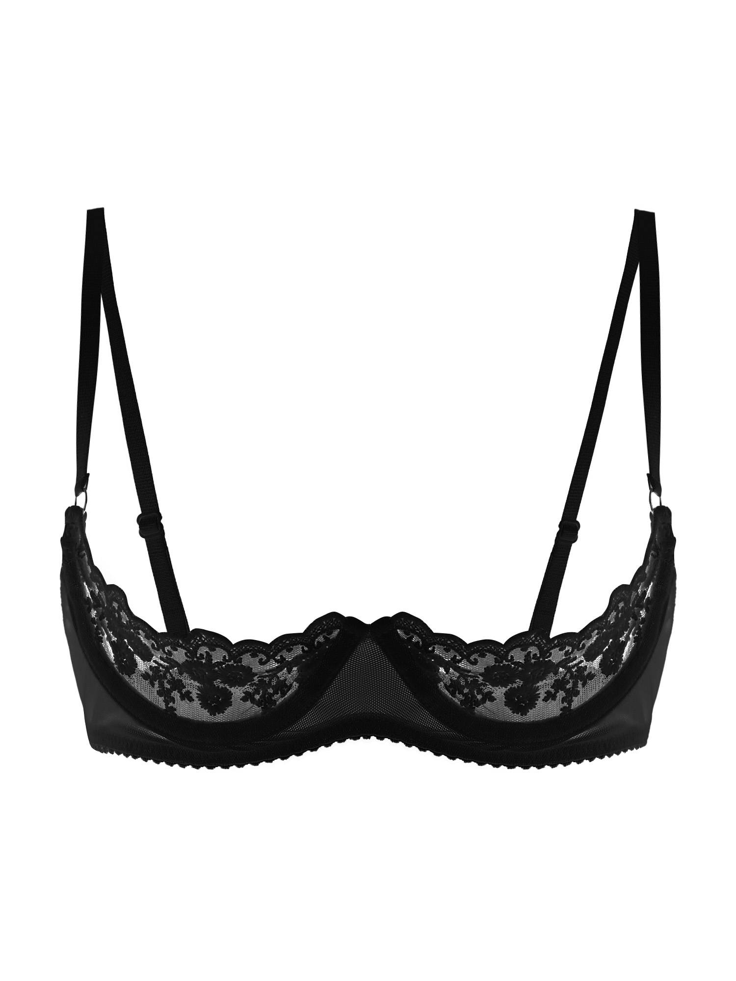 Women Sexy Open Cups Bra Sheer - Woman Accessory ulasan dan harga