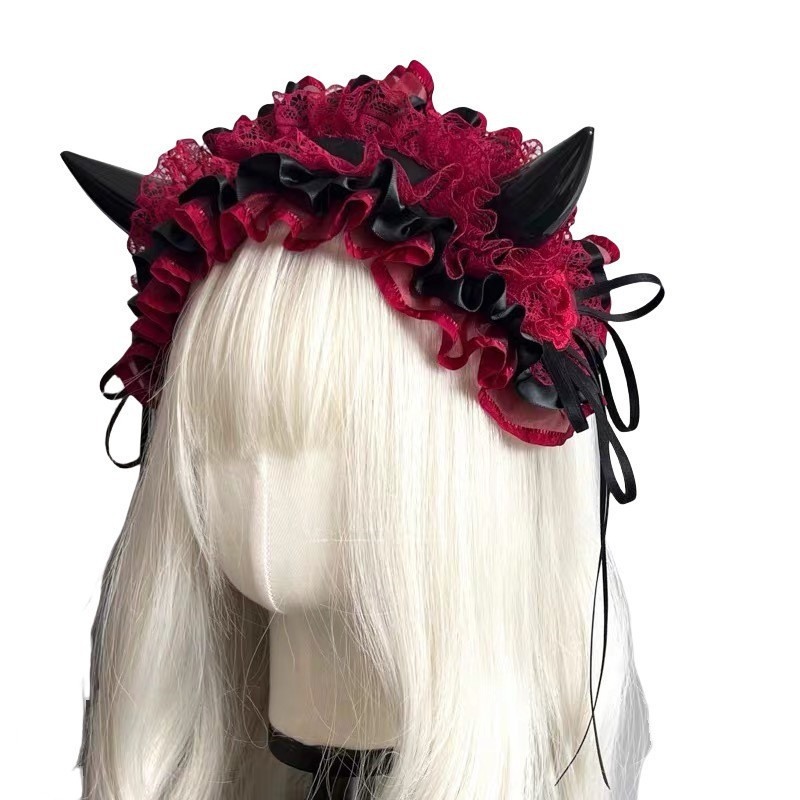 Japanese Gothic Lace Bow Headb - Women Accessories Photos ulasan dan harga