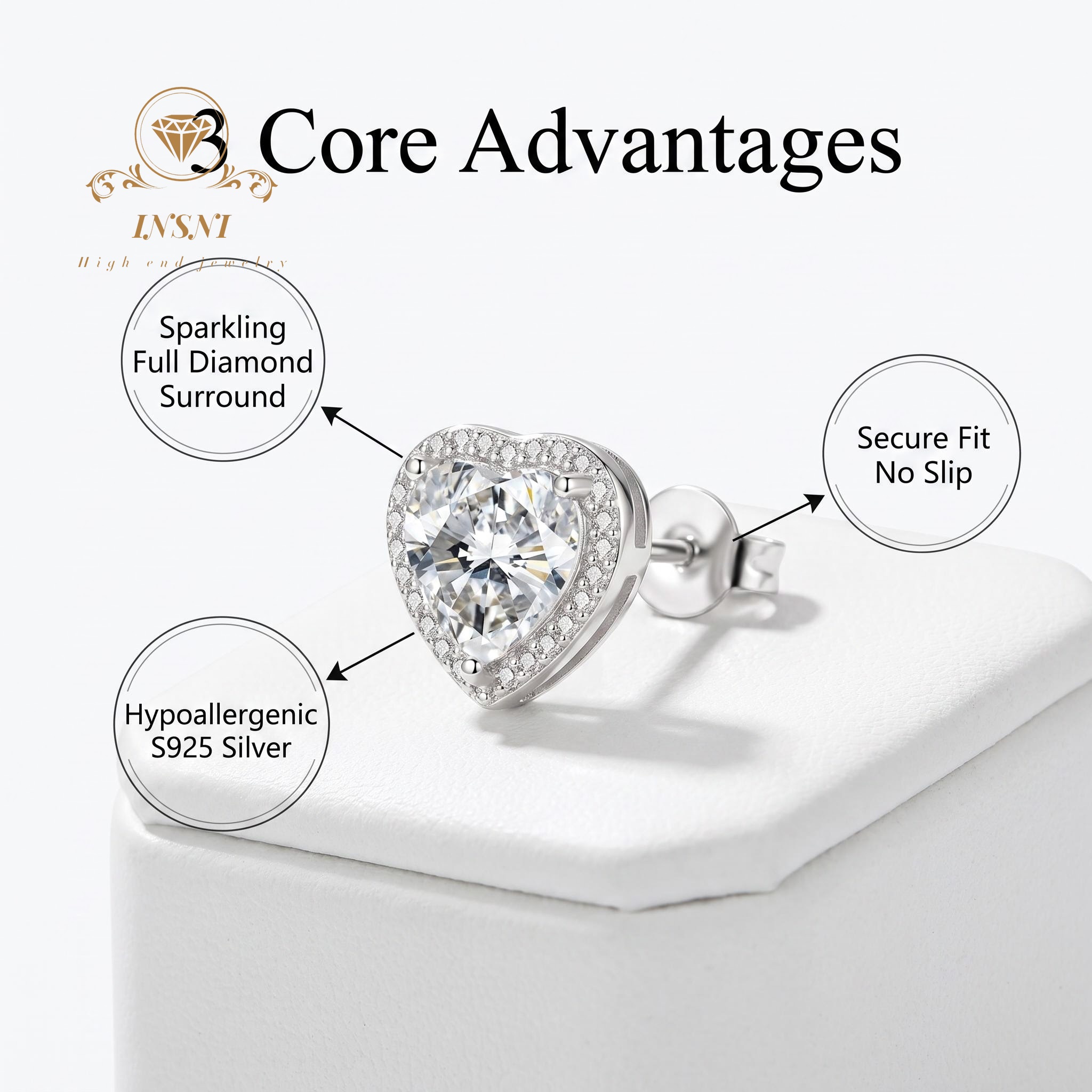 925 Sterling Silver Love Heart - Women'S Affordable Accessories ulasan dan harga