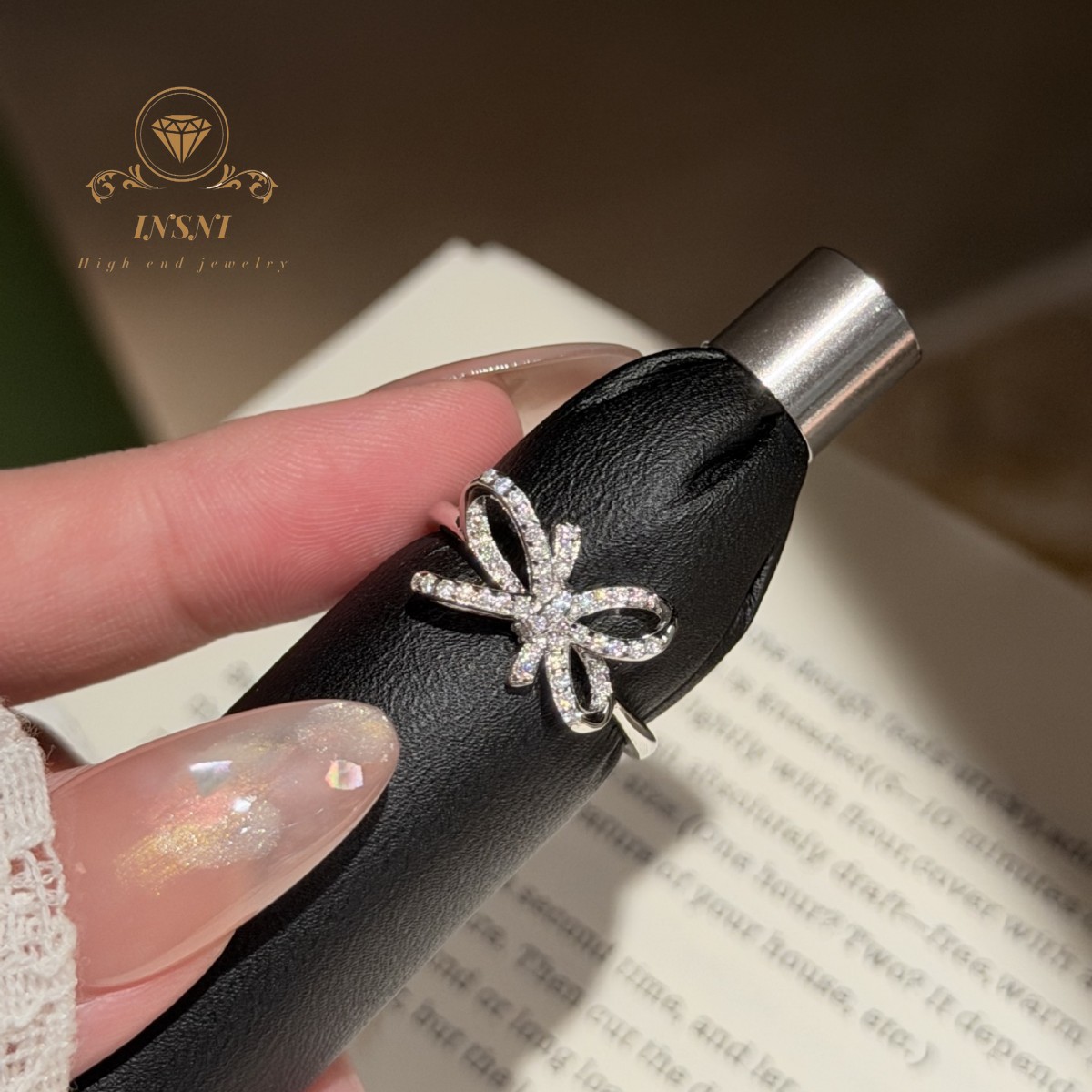 Silver Full Diamond Bow Ring N - Women'S Affordable Accessories ulasan dan harga