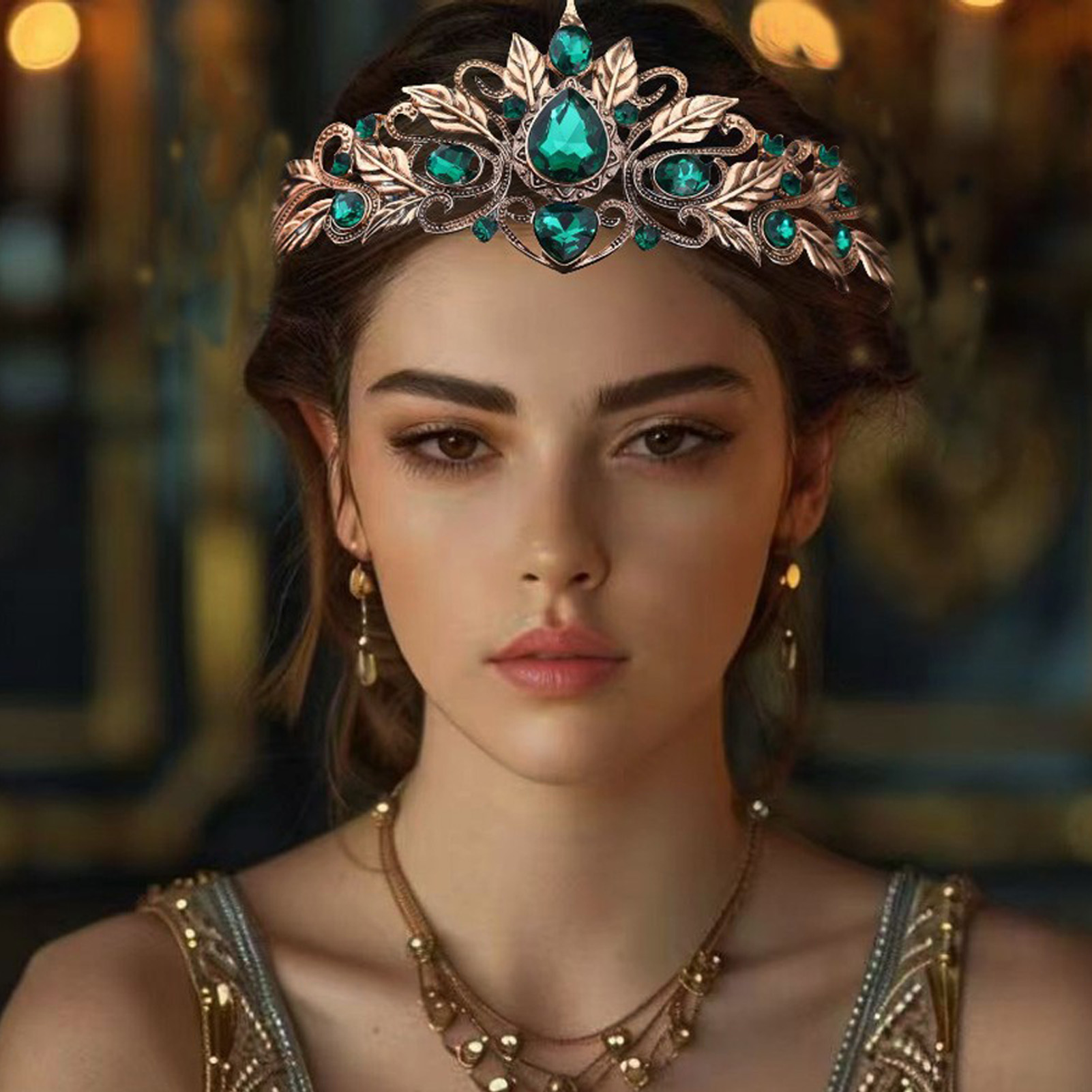 Baroque Style Round Tear Drop  - Women Accessories For Wedding ulasan dan harga