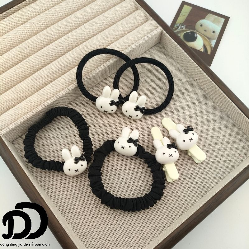 Cute Miffy Bunny Bow Hair Tie, - Women'S Accessories List ulasan dan harga