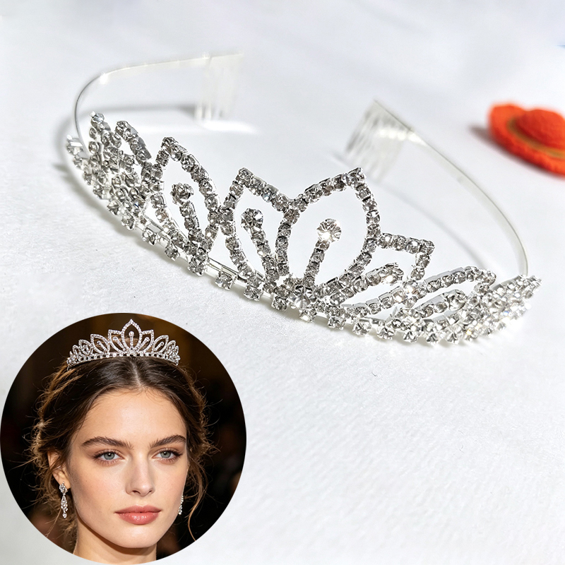 Silver Color Sparkling Rhinest - Women Accessories For Wedding ulasan dan harga