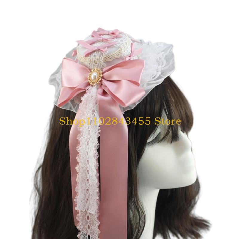 49MC Ribbon Bowknot Hat Headwe - Women Accessories Description ulasan dan harga