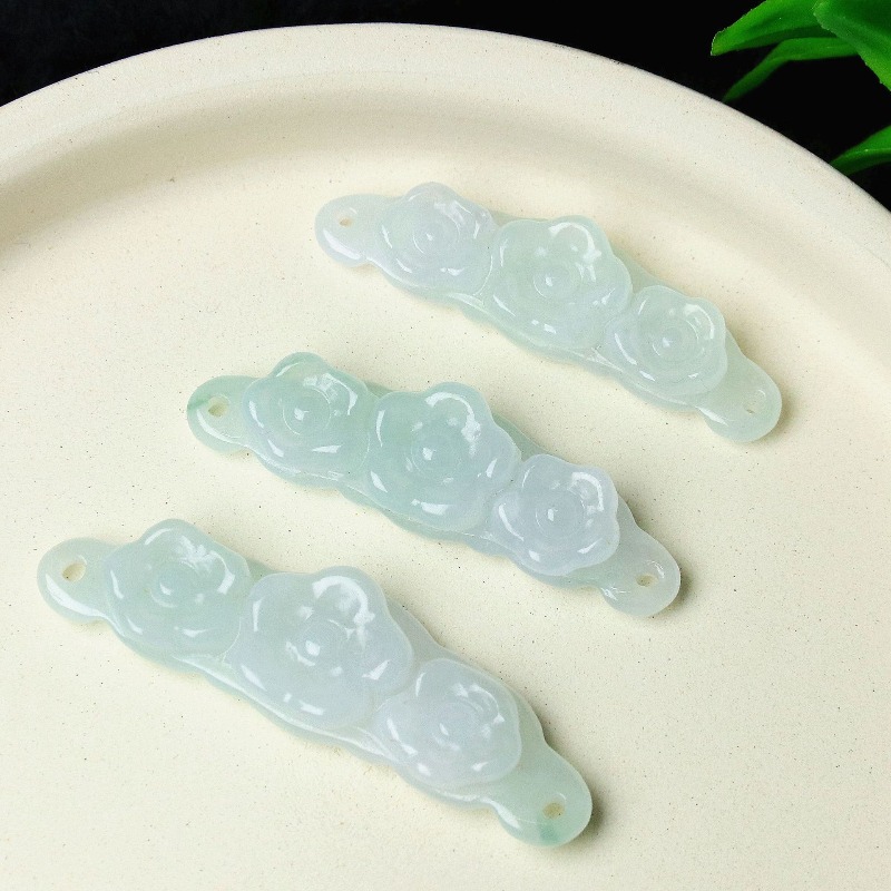 1pc Natural Jadeite Emerald Fl - Woman Accessory ulasan dan harga