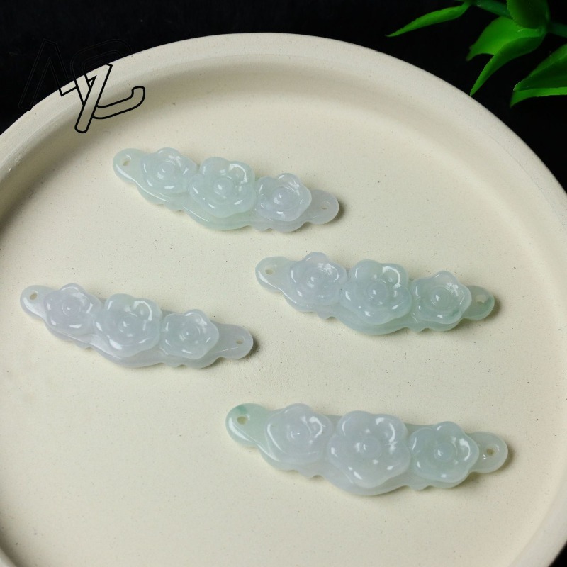 1pc Natural Jadeite Emerald Fl - Woman Accessory ulasan dan harga