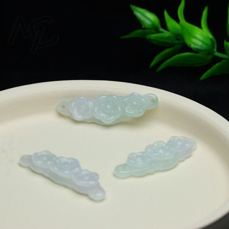 1pc Natural Jadeite Emerald Fl - Woman Accessory ulasan dan harga