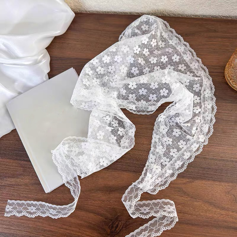White Woven Floral Lace Hair S - Women Accessories Photos ulasan dan harga
