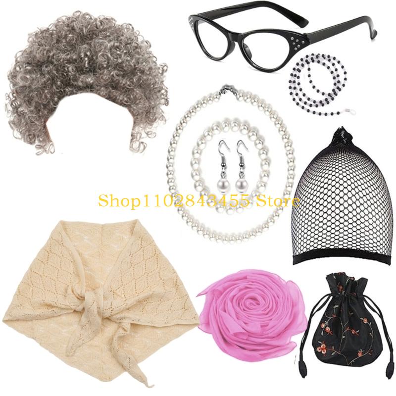 49MC Old Lady Cosplay Costume  - Women Accessories Description ulasan dan harga