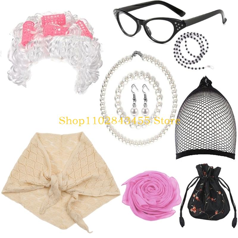 49MC Old Lady Cosplay Costume  - Women Accessories Description ulasan dan harga