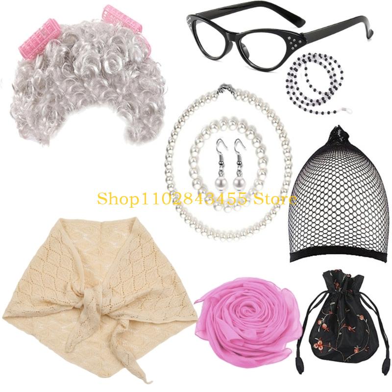 49MC Old Lady Cosplay Costume  - Women Accessories Description ulasan dan harga