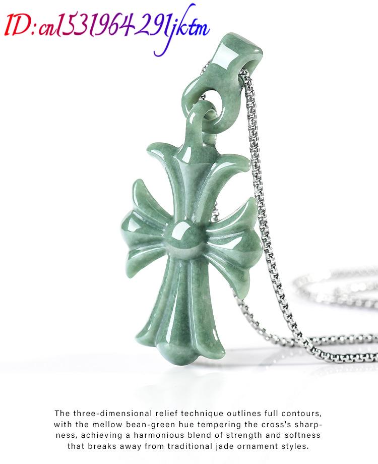 Natural Burmese Jadeite Cross  - Woman Accessory ulasan dan harga