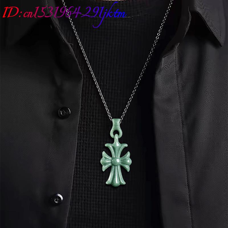 Natural Burmese Jadeite Cross  - Woman Accessory ulasan dan harga