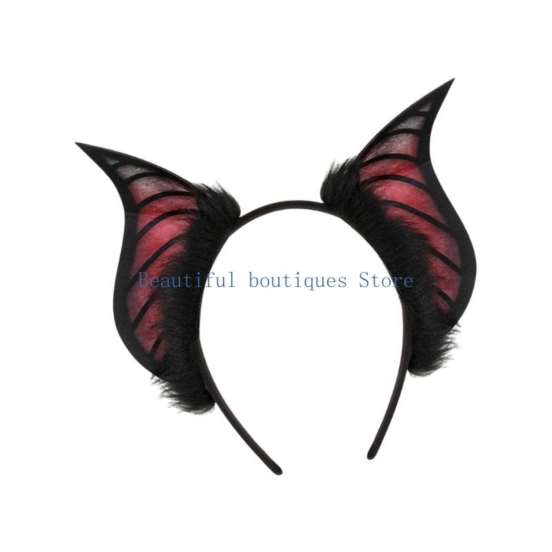 U4LF Furry Plush Bat Ear Headb - Women Accessories Description ulasan dan harga