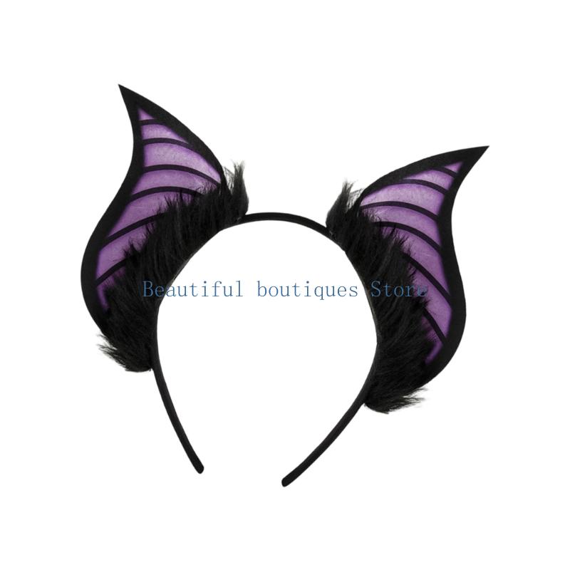 U4LF Furry Plush Bat Ear Headb - Women Accessories Description ulasan dan harga