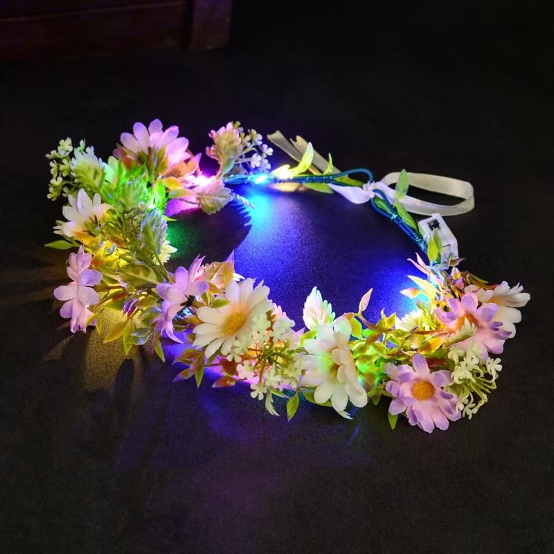 LED Light Up Flower Crown Head - Women Accessories Photos ulasan dan harga
