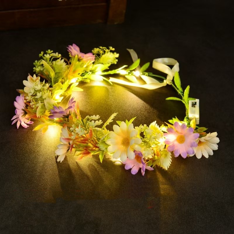 LED Light Up Flower Crown Head - Women Accessories Photos ulasan dan harga