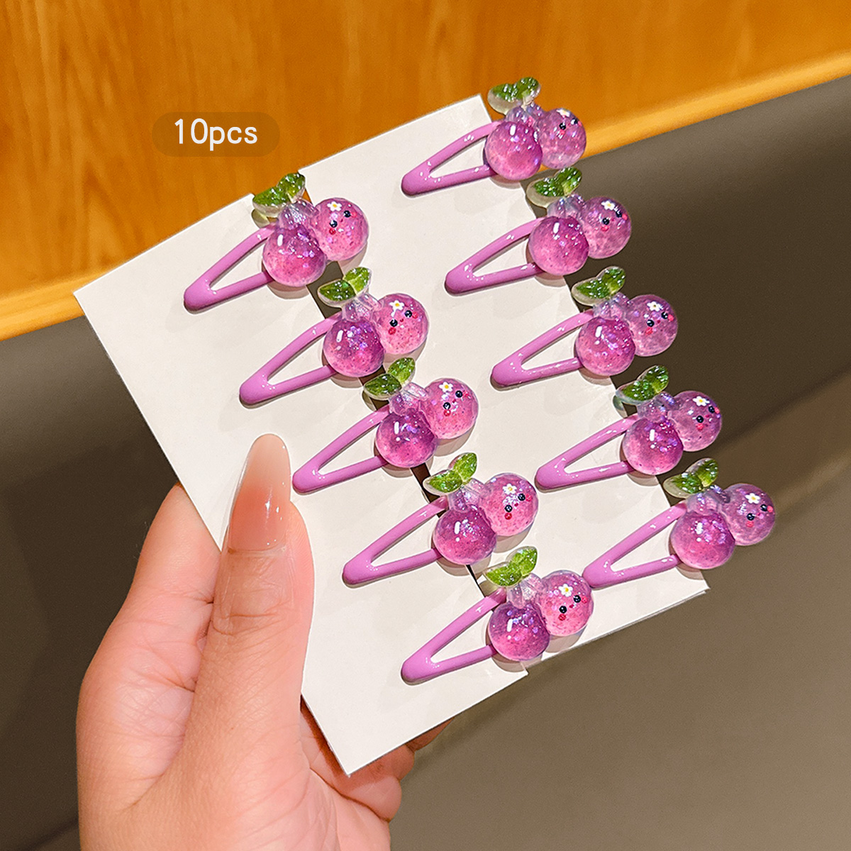 10 Purple Cherry BB Clips Swee - Women'S Affordable Accessories ulasan dan harga