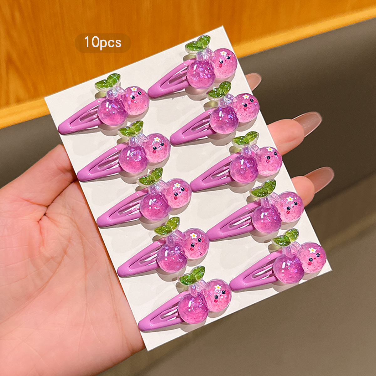 10 Purple Cherry BB Clips Swee - Women'S Affordable Accessories ulasan dan harga