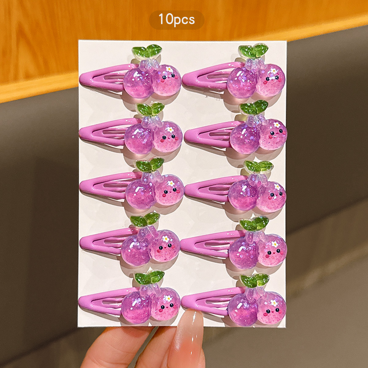 10 Purple Cherry BB Clips Swee - Women'S Affordable Accessories ulasan dan harga
