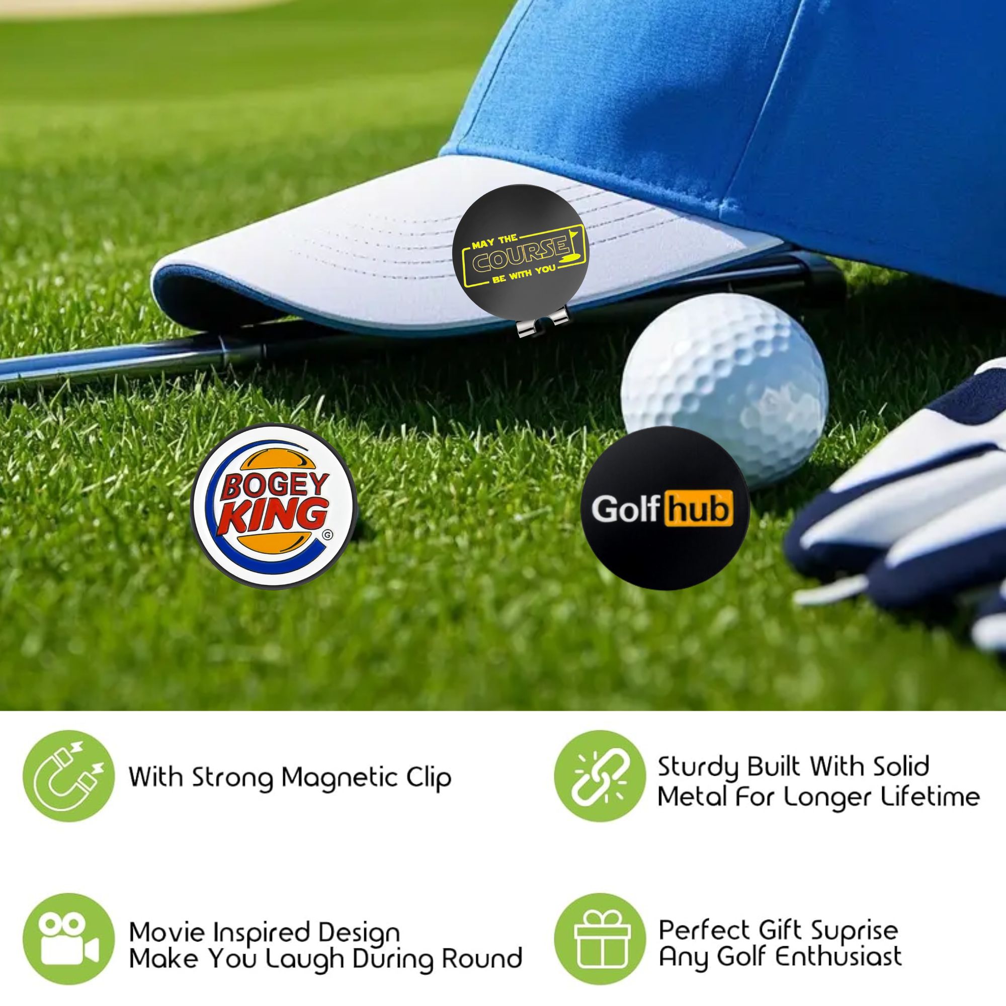 3 Pcs Funny Golf Ball Markers  - Women'S Golf Accessories ulasan dan harga